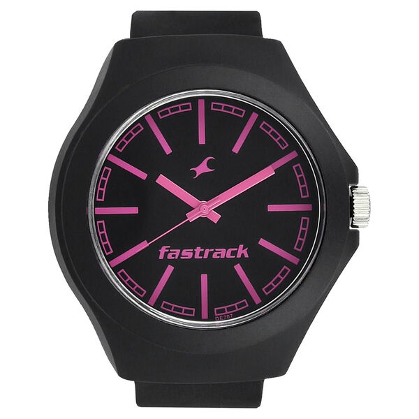 Fastrack Quartz Analog Black Dial Plastic Strap Watch for Unisex - image number 0