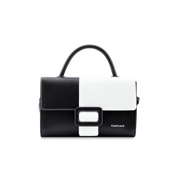 Fastrack Snap and Style Satchel in Black and  white - image number 2