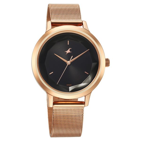 Fastrack Fleek Quartz Analog Black Dial Stainless Steel Strap Watch For Girls - image number 1