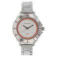 Fastrack Quartz Analog Orange Dial Stainless Steel Strap Watch for Girls