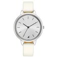 Fastrack Glitch Quartz Analog Silver Dial Leather Strap Watch for Girls - image number 1