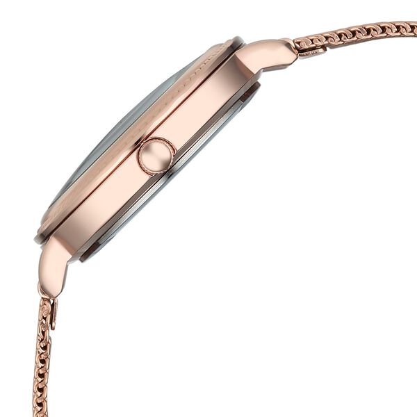 Fastrack Stunners Quartz Analog Pink Dial Rose Gold Stainless Steel Strap Watch For Girls - image number 4