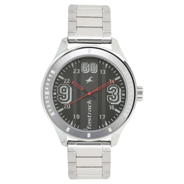 Fastrack Varsity Quartz Analog Black Dial Stainless Steel Strap Watch for Guys - image number 0