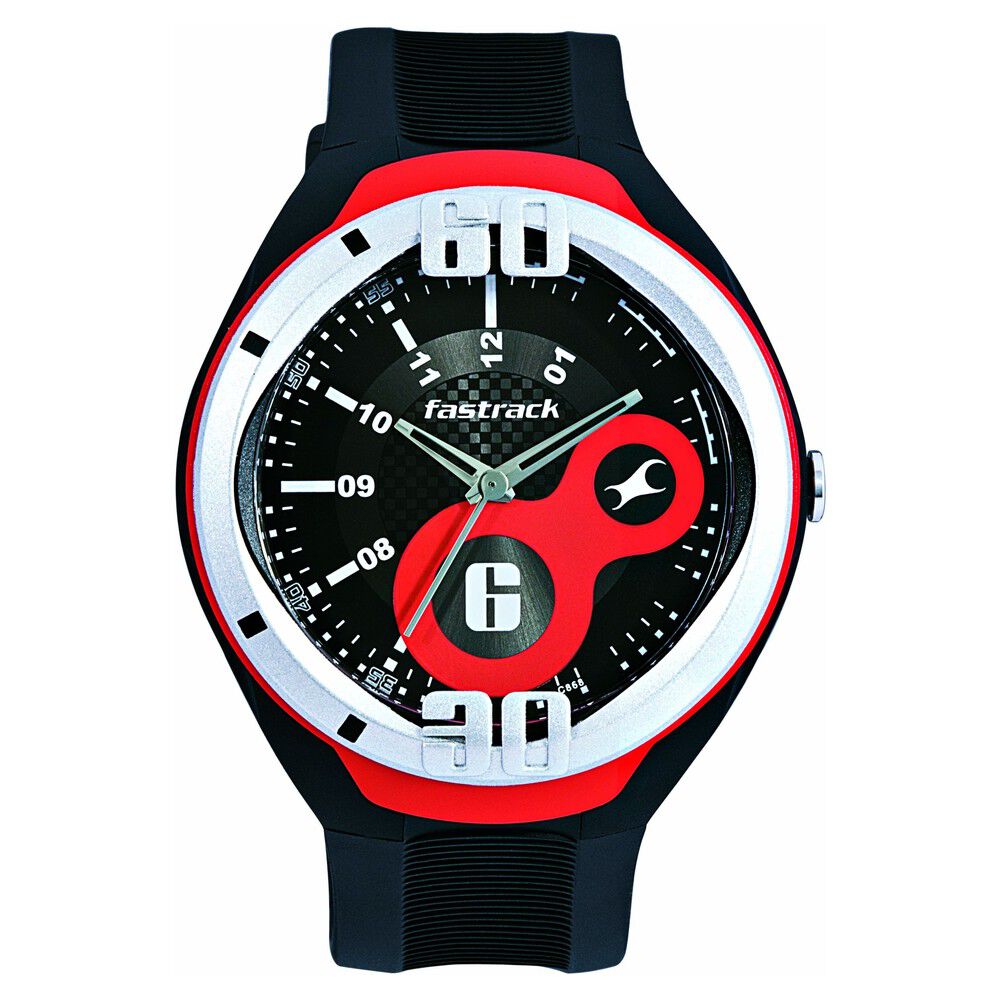 Buy Online Fastrack Quartz Analog Black Dial Plastic Strap Watch for Guys nc9306pp01j Fastrack