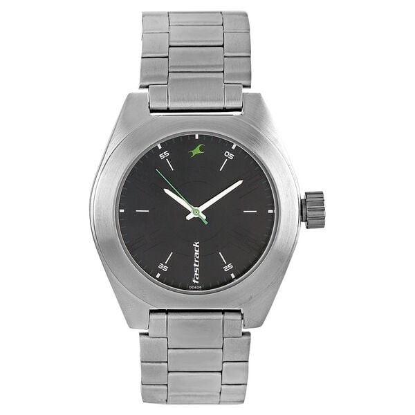 Fastrack Quartz Analog Black Dial Stainless Steel Strap Watch for Guys - image number 0
