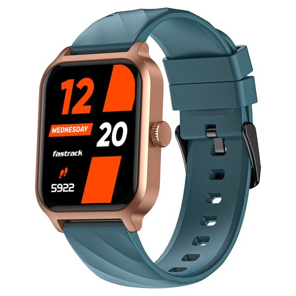 Fastrack Rave FX2 with 4.64 cm UltraVU HD Display, SingleSync BT Calling, Functional Crown with Teal Strap - image number 3