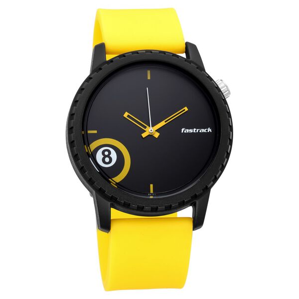 Fastrack Quartz Analog Black Dial Silicone Strap Watch for Unisex - image number 0