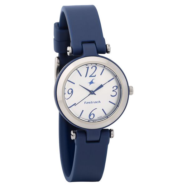 Fastrack Trendies Quartz Analog White Dial Silicone Strap Watch for Girls - image number 0