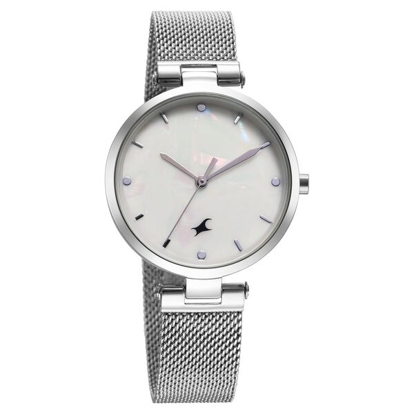 Fastrack Stunners X Quartz Analog Mother Of Pearl Dial Stainless Steel Strap Watch For Girls - image number 1