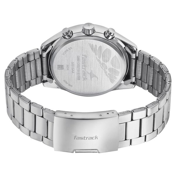 Fastrack Space Rover Quartz Multifunction Silver Dial Stainless Steel Strap Watch for Guys - image number 4