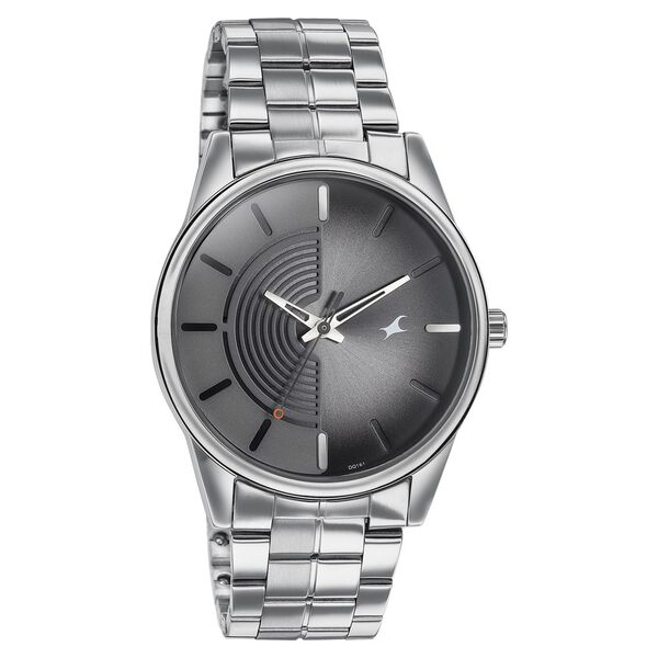 Fastrack Stunners Quartz Analog Grey Dial Stainless Steel Strap Watch for Guys - image number 1