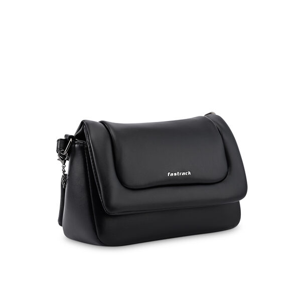 Fastrack Puff Sling with Detachable Pouch in Black - image number 3