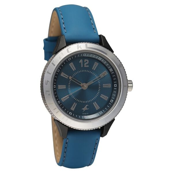Fastrack Quartz Analog Blue Dial Leather Strap Watch for Girls - image number 1