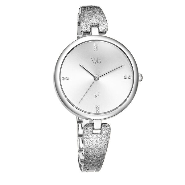 Fastrack Vyb Diva Quartz Analog Silver Dial Metal Strap Watch for Girls - image number 1