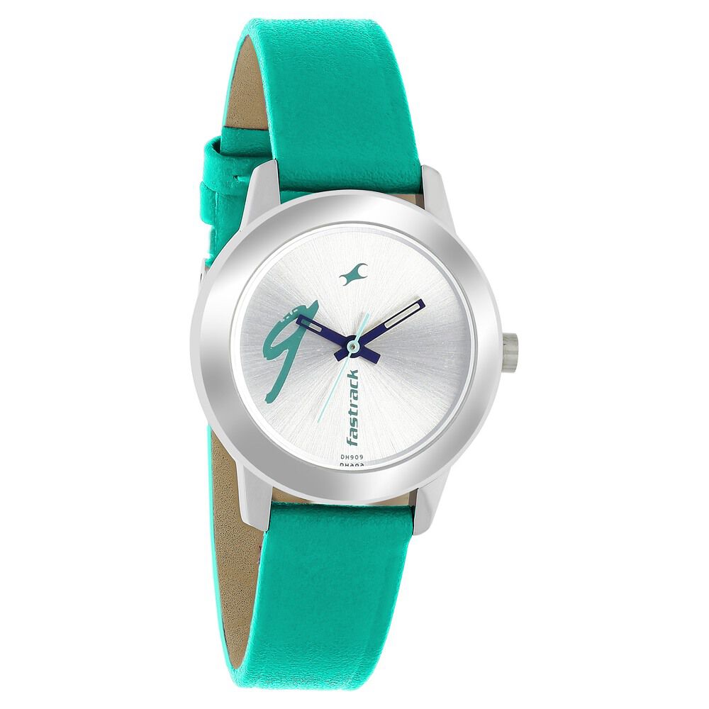 Fastrack Tropical Waters Quartz Analog White Dial Leather Strap