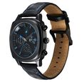 Fastrack Kronos Chronograph Black Dial Black Leather Strap Watch For Guys - image number 2