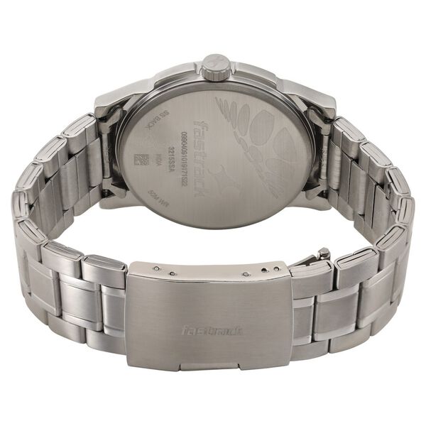 Fastrack Go Skate Quartz Analog with Day and Date White Dial Stainless Steel Strap Watch for Guys - image number 4