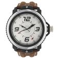 Fastrack Quartz Analog Grey Dial Leather Strap Watch for Guys