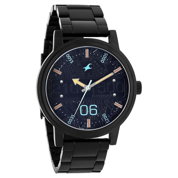 Fastrack Road Trip Quartz Analog Black Dial Stainless Steel Strap Watch for Guys - image number 1