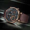 Fastrack Gambit Micromotor Green Dial Brown Leather Strap Analog Watch for Guys - image number 0