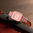 Fastrack Vyb Muse Quartz Analog Pink Dial Leather Strap Watch for Girls - image number 2