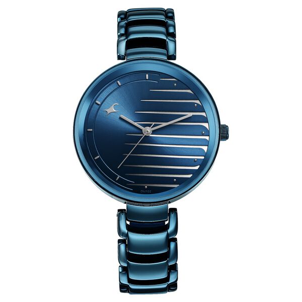 Fastrack Style Up Quartz Analog Blue Dial Metal Strap Watch for Girls - image number 2