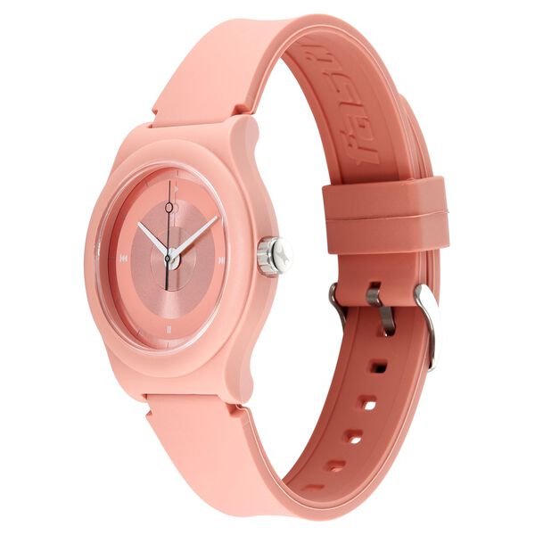 Fastrack Y2K Analog with Clay Pink Dial Silicon Strap Watch for Girls - image number 2