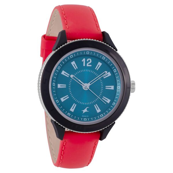 Fastrack Modular Quartz Analog Blue Dial Leather Strap Watch for Girls - image number 0