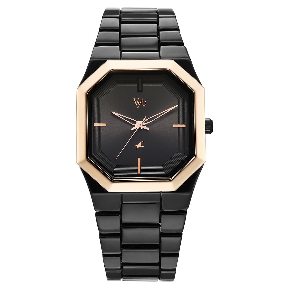 XHARATHORN ブラックメタル　BLACKL HORIZON - Men's slim black quartz watch - 39 mm black case