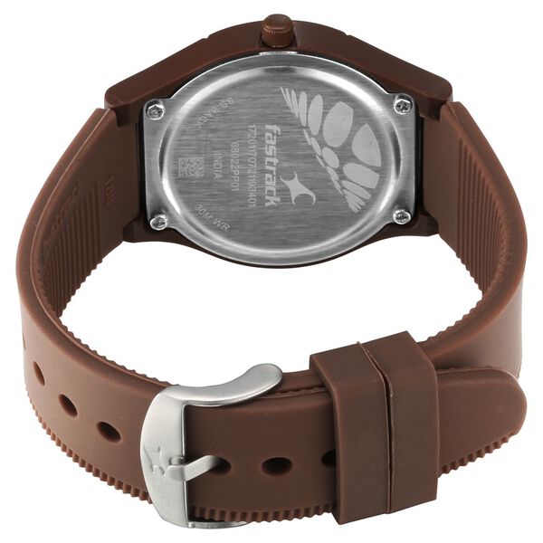 Fastrack Tees Quartz Analog Brown Dial Silicone Strap Watch for Girls - image number 4