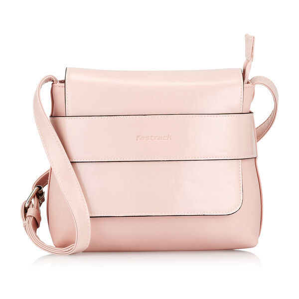 Fastrack Casual Sling Bag with Adjustable Sling in Pink - image number 1