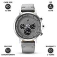 Fastrack Kronos Multifunction Grey Dial Leather Strap Watch for Guys - image number 2