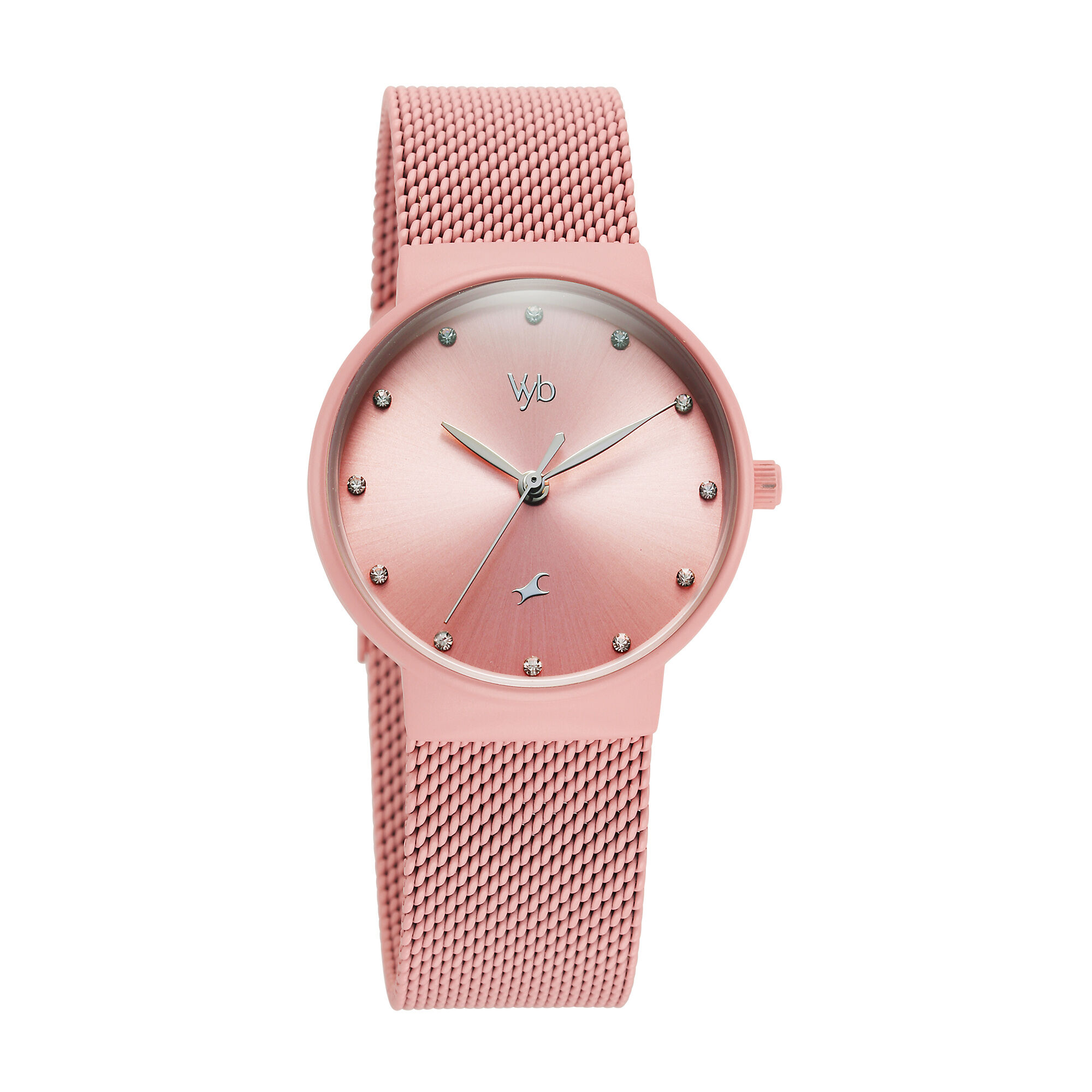 Buy Online Fastrack Vyb Bliss Quartz Analog Pink Dial Pink Color