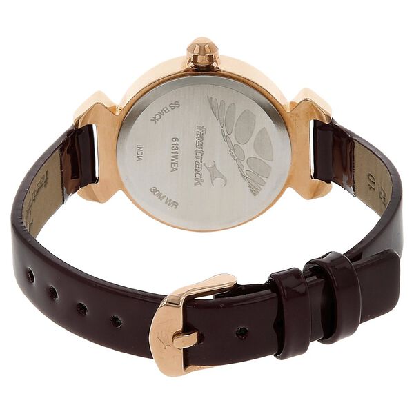 Fastrack Quartz Analog Bicolour Dial Leather Strap Watch for Girls - image number 3