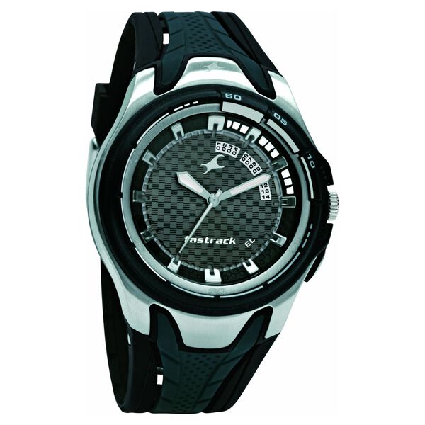 Fastrack Quartz Analog Black Dial Plastic Strap Watch for Guys - image number 0