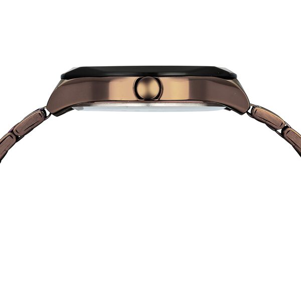 Vyb Challenger By Fastrack Quartz Analog Black Dial Brown Stainless Steel Strap Watch For Guys - image number 7