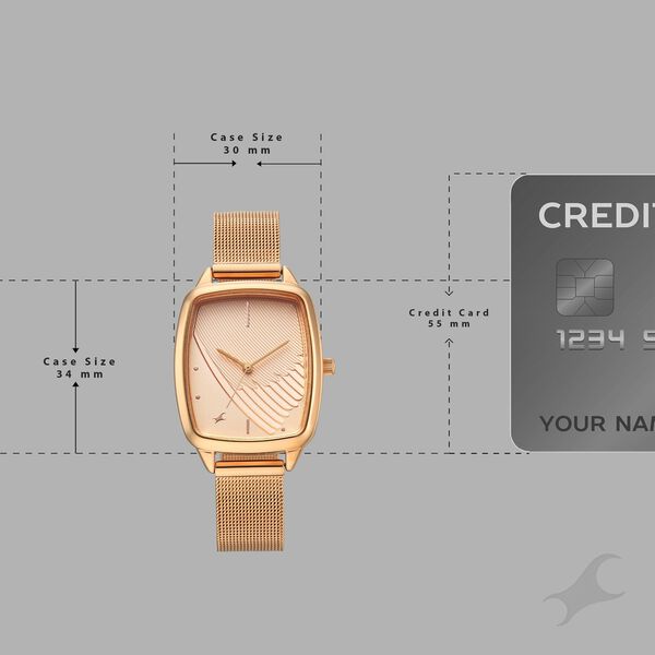 Fastrack Wild Quartz Analog Peach Dial Rose Gold Stainless Steel Strap Watch For Girls - image number 3