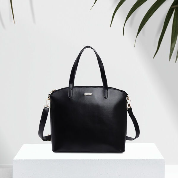 Fastrack Modern Satchel Bag for Women | Chic, Stylish Bag for Girls, Ladies, Women | Spacious Bag with Internal Organisers Made from High-Quality Faux Leather (Black) - image number 9