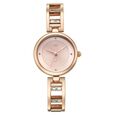 Vyb Seeker By Fastrack Quartz Analog Green Dial Rose Gold Metal Strap Watch For Girls