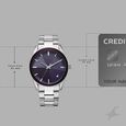 Fastrack Stunners Quartz Analog Purple Dial Silver Stainless Steel Strap Watch For Guys - image number 3