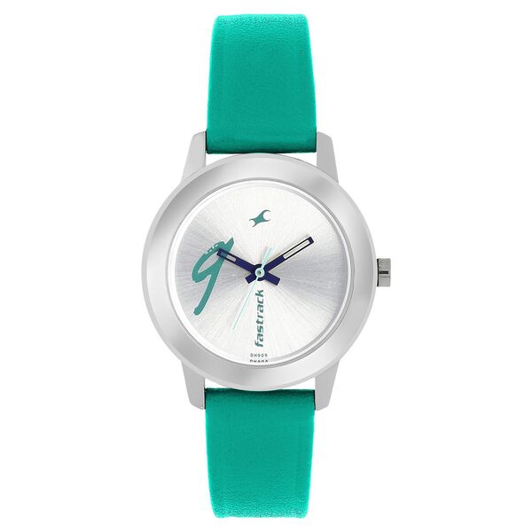 Fastrack Tropical Waters Quartz Analog White Dial Leather Strap Watch for Girls - image number 0