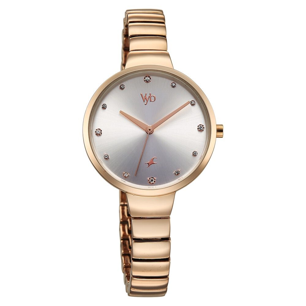 ❁⃘ Buy Online Fastrack Vyb Enigma Quartz Analog Silver Dial