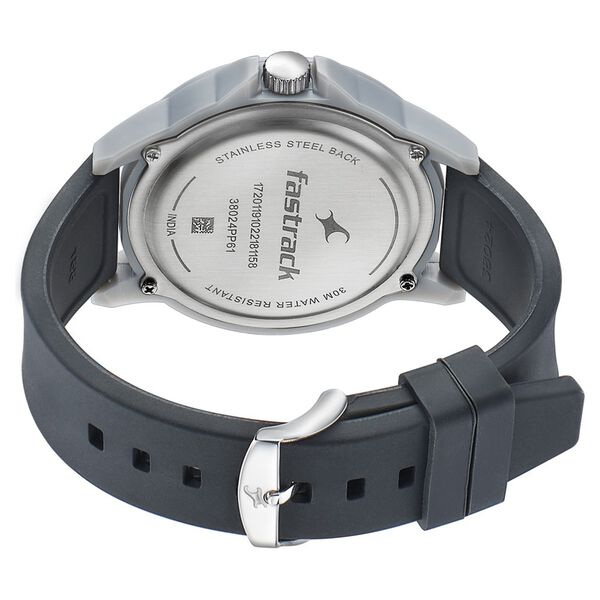 Fastrack Tees Quartz Analog Black Dial Silicone Strap Unisex Watch - image number 4