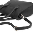 Fastrack Large Satchel Bag for Women | Structured, Stylish Bag With Spacious Compartments | Classic Work Bag Made of High Quality Faux Leather (Black) - image number 4