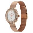 Fastrack Vyb Iconique Quartz Analog White Dial Rose Gold Metal Strap Watch For Women - image number 2