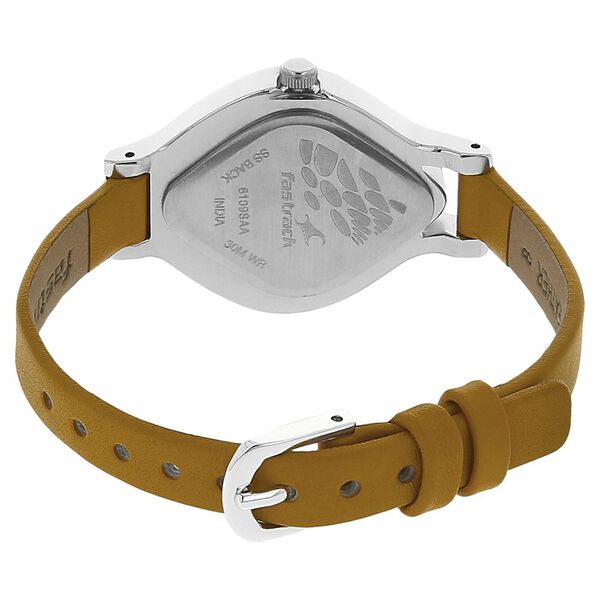 Fastrack Quartz Analog Silver Dial Leather Strap Watch for Girls - image number 3