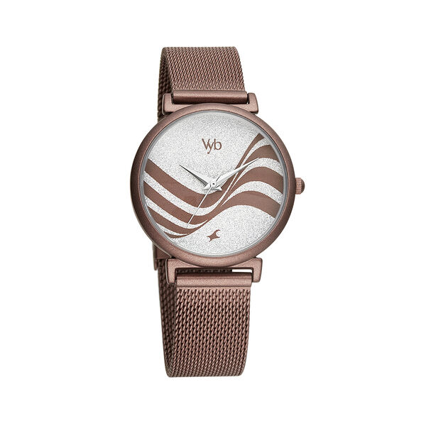 Fastrack Vyb Seeker Quartz Analog Silver Dial Stainless Steel Strap Watch for Girls - image number 1