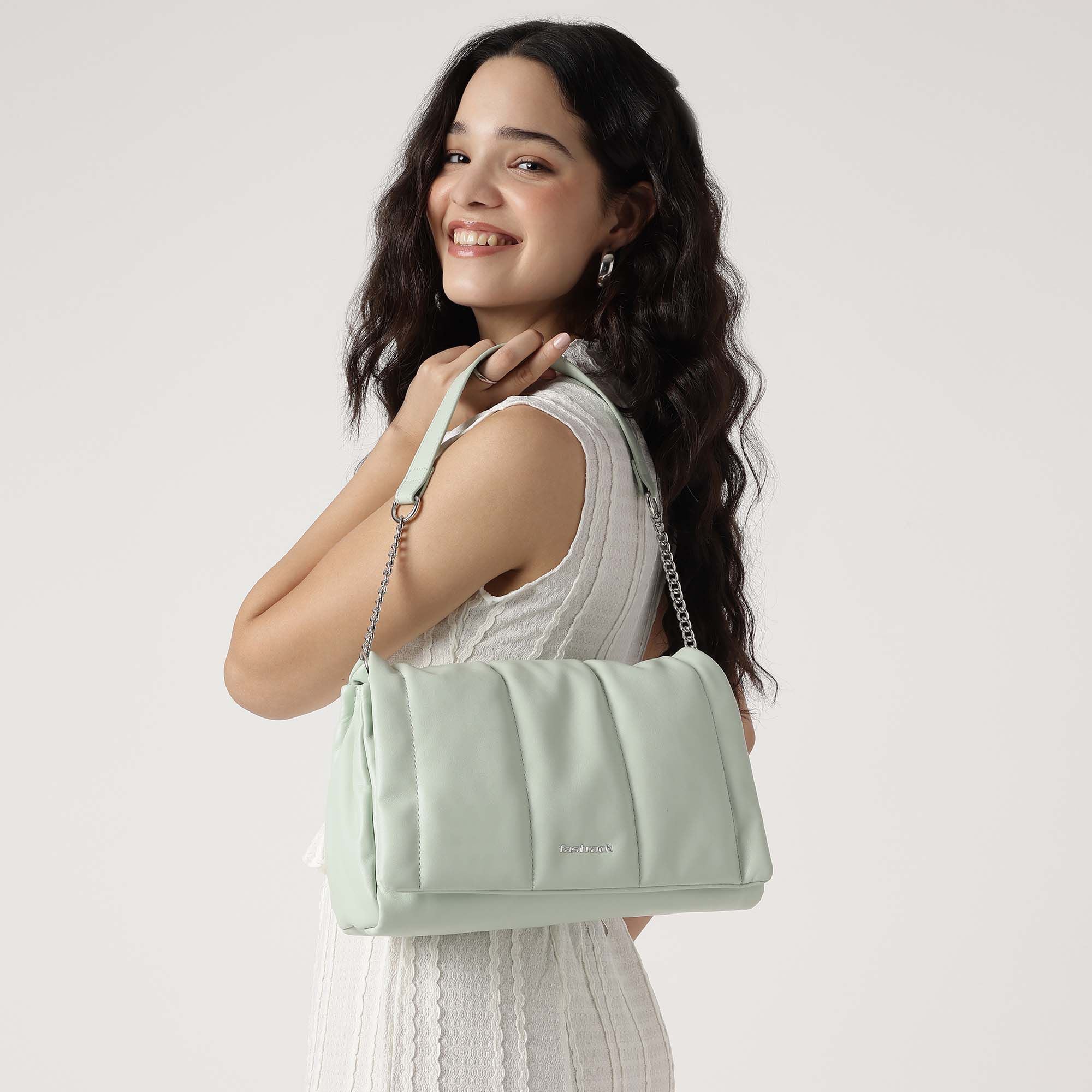 Buy Online Edge Mint Sleek Shoulder Bag - f253shlap04mg1 | Fastrack