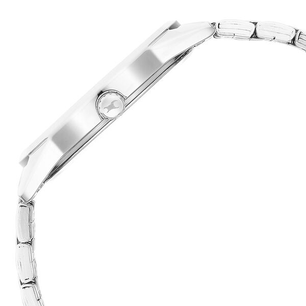 Fastrack Stunners Quartz Analog Silver Dial Metal Strap Watch for Guys - image number 4