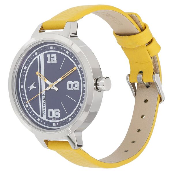 Fastrack Varsity Quartz Analog Blue Dial Leather Strap Watch for Girls - image number 1